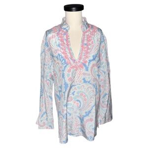 J. McLaughlin Colorful Paisley Tunic Top